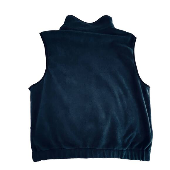 Trail Designs Navy Blue Mock Neck Full Zip Fleece Vest  Zippered Pockets XL - Picture 5 of 10